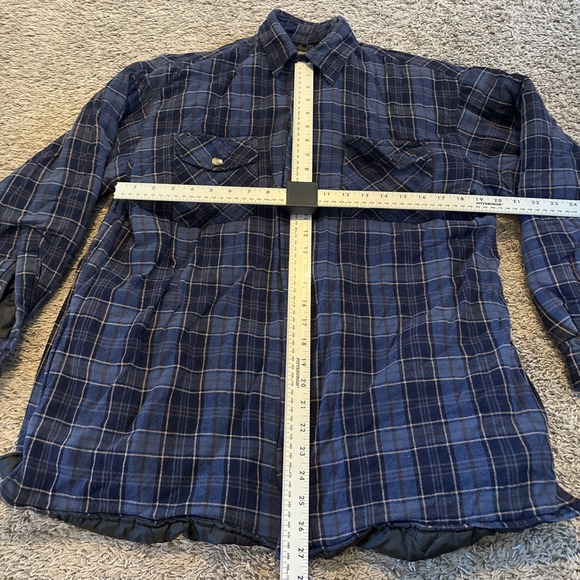 ORIGINAL COLD STORAGE FOUL WEATHER GEAR PLAID Insulated FLANNEL SHIRT Blue MEN L - Picture 4 of 5